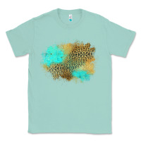 Seafoam turquoise leopard patch Classic Tee - Jasminsmagicworld