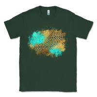 Sports Green turquoise leopard patch Classic Tee - Jasminsmagicworld