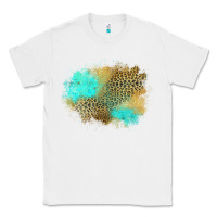 White turquoise leopard patch Classic Tee - Jasminsmagicworld