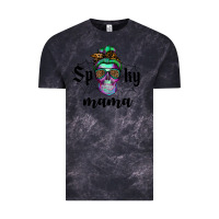 Cloud Black spooky mama skull Vintage Tee - RanaPortraitStore