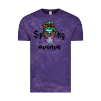 Cloud Purple spooky mama skull Vintage Tee - RanaPortraitStore