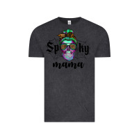 Vintage Black spooky mama skull Vintage Tee - RanaPortraitStore