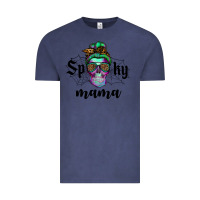 Vintage Denim spooky mama skull Vintage Tee - RanaPortraitStore
