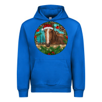 Cobalt Brown Horse Christmas Urban Hoodie - RanaPortraitStore