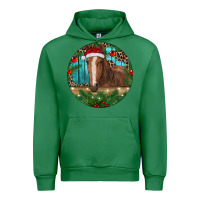 Emerald Brown Horse Christmas Urban Hoodie - RanaPortraitStore