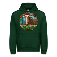 Forest Green Brown Horse Christmas Urban Hoodie - RanaPortraitStore