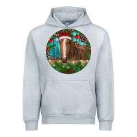 Heather Grey Brown Horse Christmas Urban Hoodie - RanaPortraitStore