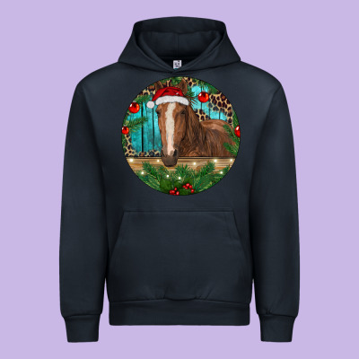 Brown Horse Christmas Urban Hoodie Designed By Ranaportraitstore