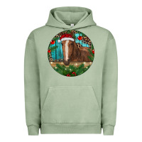Pigment Oil Green Brown Horse Christmas Urban Hoodie - RanaPortraitStore