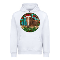 White Brown Horse Christmas Urban Hoodie - RanaPortraitStore