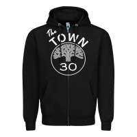 Black golden state the town Zipper Hoodie - artisFamous