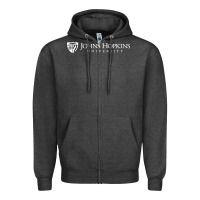 Charcoal Heather johns hopkins Zipper Hoodie - artisFamous