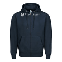 Navy johns hopkins Zipper Hoodie - artisFamous