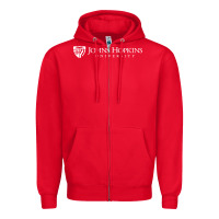 Red johns hopkins Zipper Hoodie - artisFamous