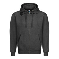 Charcoal Heather johns hopkins Zipper Hoodie - artisFamous