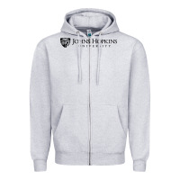 Heather Grey johns hopkins Zipper Hoodie - artisFamous