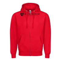 Red johns hopkins Zipper Hoodie - artisFamous
