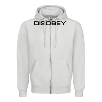 Dove Grey disobey   t shirt Zipper Hoodie - artisFamous