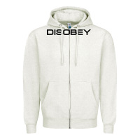 Oatmeal Heather disobey   t shirt Zipper Hoodie - artisFamous