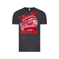 Vintage Black call me never Vintage Tee - FaDigitalArtStudio