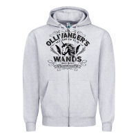 Heather Grey ollivanders wands Zipper Hoodie - artisFamous