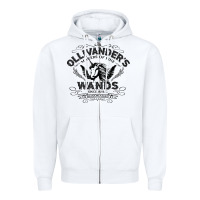 White ollivanders wands Zipper Hoodie - artisFamous
