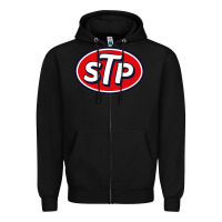 Black stp motor Zipper Hoodie - artisFamous