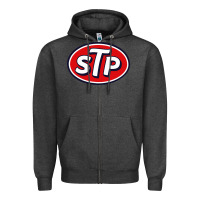 Charcoal Heather stp motor Zipper Hoodie - artisFamous