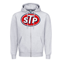 Heather Grey stp motor Zipper Hoodie - artisFamous