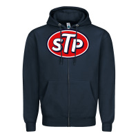 Navy stp motor Zipper Hoodie - artisFamous