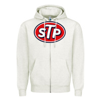Oatmeal Heather stp motor Zipper Hoodie - artisFamous