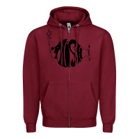Burgundy p hish Zipper Hoodie - artisFamous