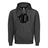 Charcoal Heather p hish Zipper Hoodie - artisFamous