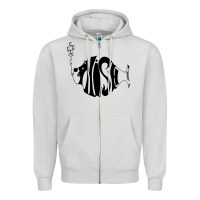 Dove Grey p hish Zipper Hoodie - artisFamous