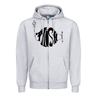 Heather Grey p hish Zipper Hoodie - artisFamous