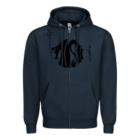 Navy p hish Zipper Hoodie - artisFamous