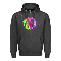Charcoal Heather p hish Zipper Hoodie - artisFamous