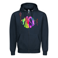 Navy p hish Zipper Hoodie - artisFamous