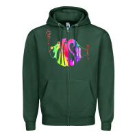 Sports Green p hish Zipper Hoodie - artisFamous