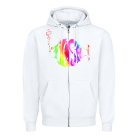White p hish Zipper Hoodie - artisFamous