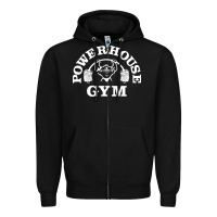 Black power house gym fitness Zipper Hoodie - artisFamous