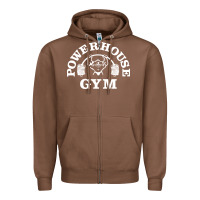 Chestnut power house gym fitness Zipper Hoodie - artisFamous