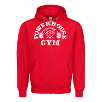 Red power house gym fitness Zipper Hoodie - artisFamous