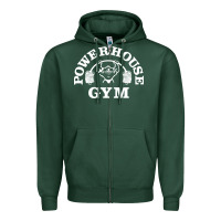 Sports Green power house gym fitness Zipper Hoodie - artisFamous