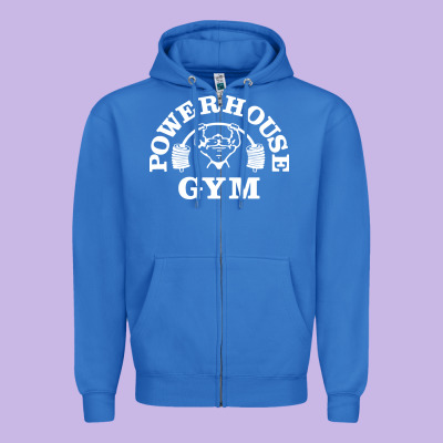 Power House Gym Fitness Zipper Hoodie Designed By Artisfamous