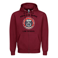 Burgundy samoa law school Zipper Hoodie - artisFamous