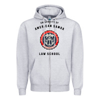 Heather Grey samoa law school Zipper Hoodie - artisFamous