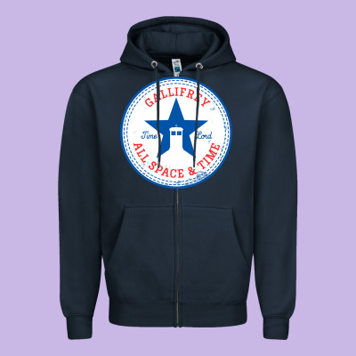 Time Lords Chucks Zipper Hoodie Designed By Artisfamous
