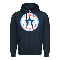 Navy time lords chucks Zipper Hoodie - artisFamous