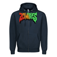 Navy vintage  flatbush Zipper Hoodie - artisFamous